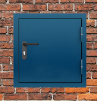 Люк металлический синий